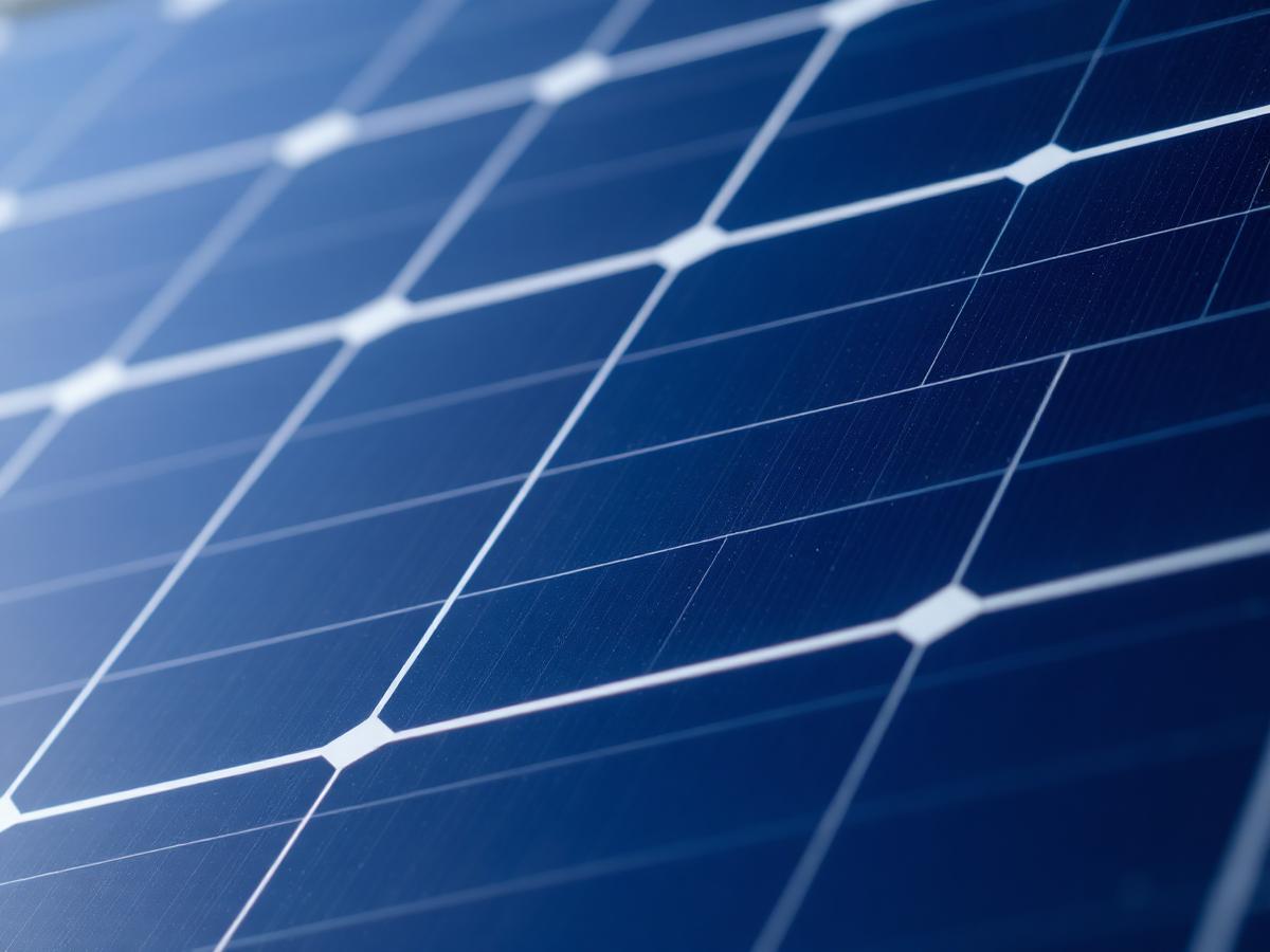 Close-up of monocrystalline solar panel